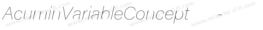 AcuminVariableConcept 下载字体转换